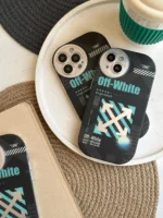 قاب Off-White لنز رینگی مشکی (کدC1321)