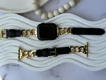 بند اپل واچ کارتیر استیل و چرم سگک دلفینی (کدw5014) - Image 10