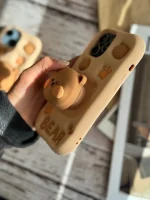 قاب Bear سیلیکونی استند شو آیفون ، سامسونگ ، شیائومی (کدC1519) - تصویر 4