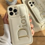 قاب موبایل آیفون دیور بالشتی لوگو طلایی