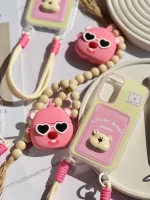 کاور ایرپاد خرس صورتی عینکی (کدa0181) - تصویر 3