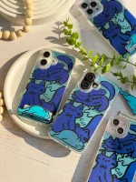 قاب Happy Blue Cat بدون‌ استند (کدC1895) - تصویر 2