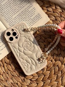 قاب موبایل آیفون شنل زنجیر مرواریدی محافظ لنزدار - تصویر 3