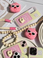 کاور ایرپاد خرس صورتی عینکی (کدa0181)