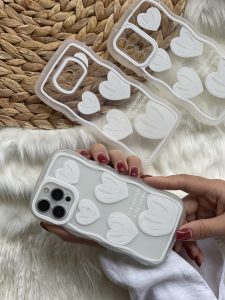 قاب موبایل آیفون قلب یخی محافظ لنزدار - تصویر 3