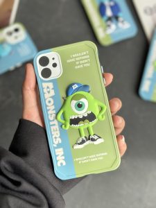 قاب موبایل آیفون کارخانه هیولاها سالی و مایک برجسته محافظ لنزدار - تصویر 2