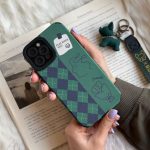 قاب موبایل آیفون لاولی سبز محافظ لنز دار