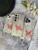 قاب پروانه رز فلای با آویز سامسونگ و شیائومی (کدC2147) - تصویر 3