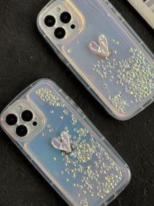 قاب موبایل آیفون قلب کریستالی آکواریومی - تصویر 3