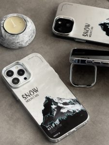 قاب موبایل آیفون نورث فیس ( The North face ) برفی محافظ دوربین استندشو - تصویر 3