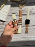 بند اپل واچ چرمی mocha mousse (کدw5059) - تصویر 2