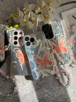 قاب پروانه رز فلای با آویز سامسونگ و شیائومی (کدC2147) - تصویر 2