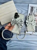 قاب پاپیون نقره ای با بند ژلاتینی (کدC2003) - تصویر 5