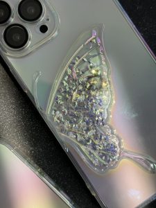 قاب موبایل آیفون پروانه هلوگرامی تک بال بیرنگ - تصویر 3