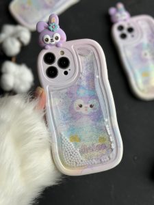 قاب موبایل آیفون استلا آکواریومی سیلیکونی بنفش