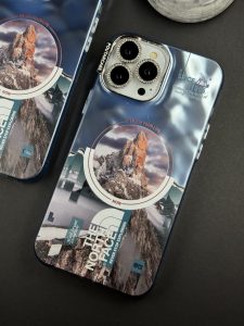 قاب موبایل آیفون ابری نورث فیس ( The North face ) کرومی - تصویر 3