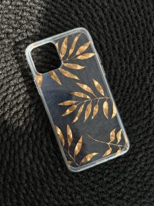 قاب موبایل آیفون گل فلزی طلایی