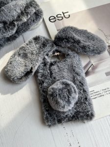 قاب موبایل سامسونگ طرح خرگوش پشمالو گوش دار