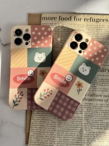 قاب موبایل آیفون شاخه گل ارغوانی محافظ لنزدار - تصویر 3