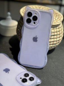 قاب موبایل آیفون گربه یاسی شفاف