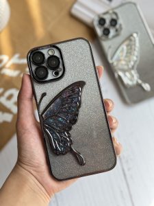 قاب موبایل آیفون پروانه پولکی آکواریومی تک بال - تصویر 3