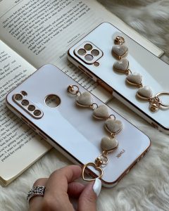 قاب موبایل سامسونگ بند قلبی مخملی محافظ لنزدار - تصویر 2