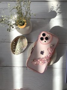 قاب موبایل آیفون رزپینک بندقلبی دوربین قلبی - تصویر 2