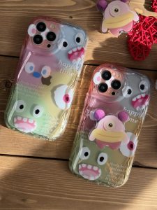 قاب موبایل آیفون هیولا پاستیلی هپی تایم + پاپسوکت - تصویر 2