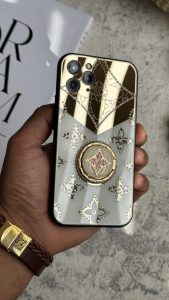 قاب موبایل آیفون لویی ویتون آینه و نگین حلقه - تصویر 3