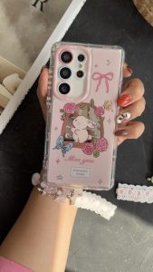 قاب موبایل ( آیفون - سامسونگ ) خرگوش میس یو پاپیون گل رز بندست