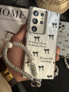 قاب موبایل سامسونگ پاپیون جمله مثبت سیلور + بندست