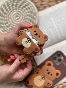 کاور ایرپاد خرس قهوه ای + بندست - تصویر 2