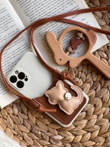 قاب موبایل آیفون گربه مینیمال جاکارتی دار محافظ لنزدار