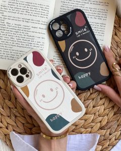قاب موبایل آیفون بخند به زندگی محافظ لنزدار