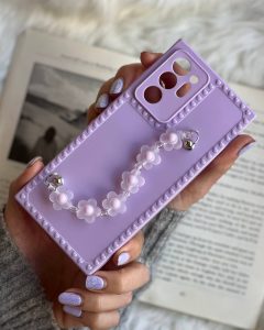 قاب موبایل سامسونگ گل لوندر بندی یاسی - تصویر 2