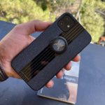 قاب موبایل سامسونگ پارچه و گلس حلقه دار مشکی - تصویر 3