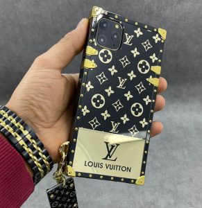 قاب موبایل سامسونگ لویی ویتون گلد بلک صندوقی فونتی + آویزست - تصویر 3