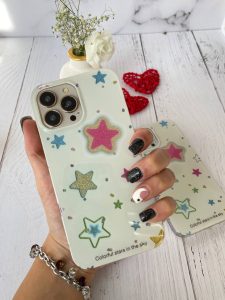 قاب موبایل آیفون ستاره های شنی به همراه صفحه کریستالی چسبی - تصویر 2