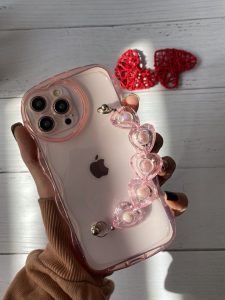 قاب موبایل آیفون رزپینک بندقلبی دوربین قلبی - تصویر 3