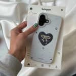 قاب موبایل قلب و پاپیون شاین اکلیلی + بندست - تصویر 11