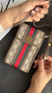 کیف فری سایز یک طرفه گوچی فونتی + بندچرمی