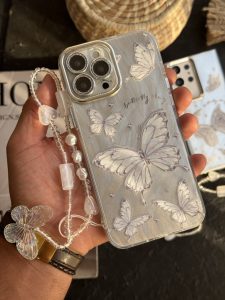 قاب موبایل ( آیفون - سامسونگ ) پروانه باترفلای بهاری بدون بند