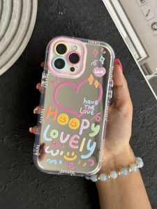 قاب موبایل ( آیفون - سامسونگ ) هپی لاولی آیینه ای