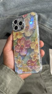 قاب موبایل ( آیفون ) گل همیشه بهار آبرنگی - تصویر 3