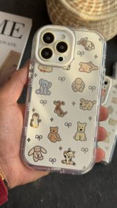 قاب موبایل ( آیفون - سامسونگ ) انیمال فرندز پاپیون خرگوش و سگ و خرسی