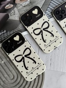 قاب موبایل آیفون میدنایت پاپیون قلبی - تصویر 3