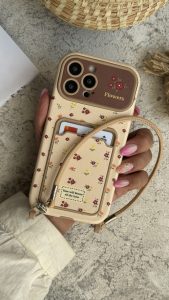 قاب موبایل گل رز فیوره جاکارتی + بندست