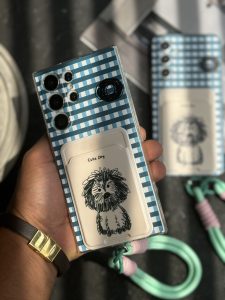 قاب موبایل سامسونگ سگ نقاشی کیوت جاکارتی + بندست - تصویر 2