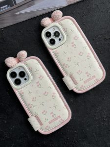 قاب موبایل آیفون گل دریا پاپیون بالشتی - تصویر 3