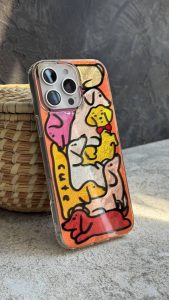 قاب موبایل آیفون سگ داگی رنگی شاینی براق - تصویر 3